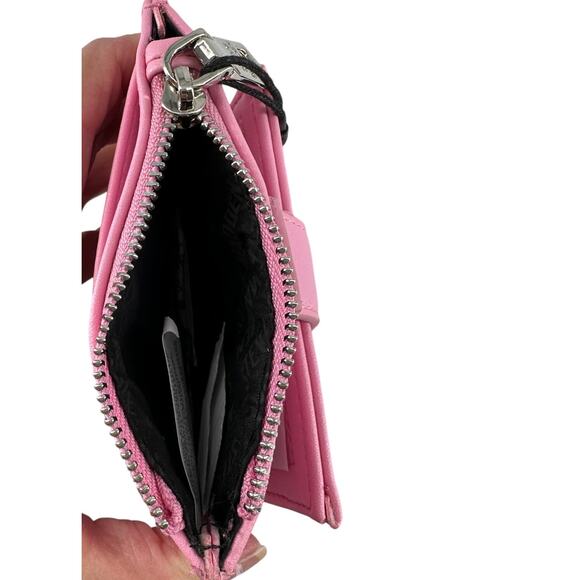 Steve Madden NWT Hayden Wallet pink Logo zipper pocket - Picture 6 of 7